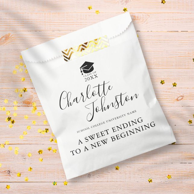 Sweet Ending New Beginning Graduation Party Favour Bag (Creator Uploaded)
