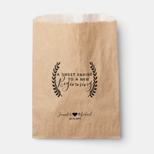 Sweet Ending to New Beginning Wedding Favour Bag