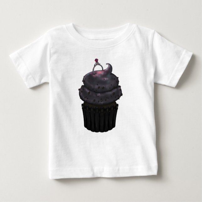 Sweet Engagement Cupcake Baby T-Shirt (Front)