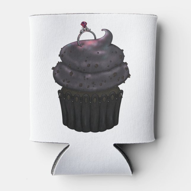 Sweet Engagement Cupcake Can Cooler (Front)