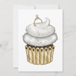 Sweet Engagement Cupcake Invitation