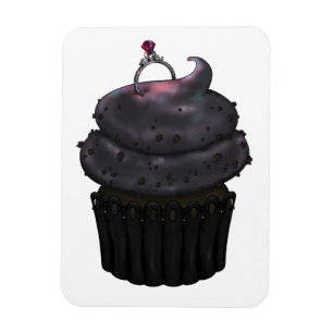 Sweet Engagement Cupcake Magnet