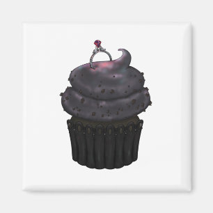 Sweet Engagement Cupcake Magnet