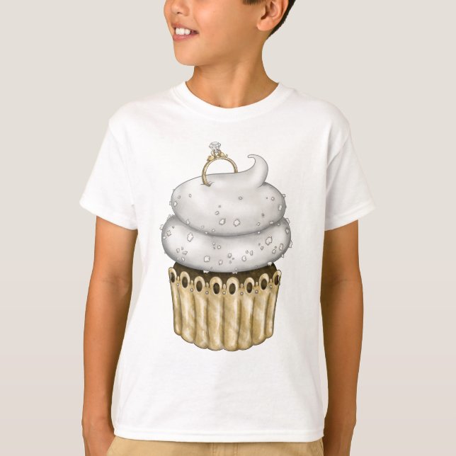 Sweet Engagement Cupcake T-Shirt (Front)