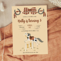 Sweet Equestrian Birthday Invitation