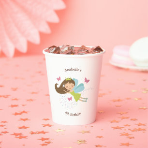 Sweet Fairy Princess Girl's Birthday Paper Cups
