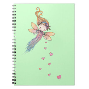 Sweet Fairy with Hearts Girls Notebook