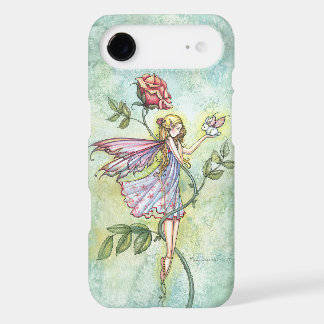 Sweet Fairy with Winged Bunny Fantasy Art