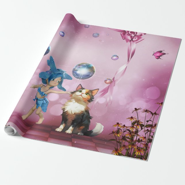 Sweet fairy wrapping paper (Unrolled)