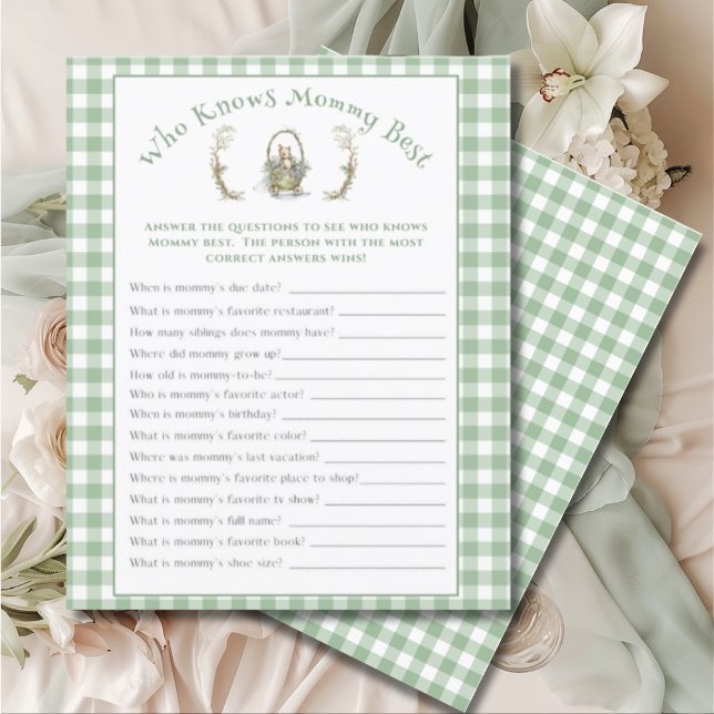 Sweet Fairytale Gingham Baby Shower Game (Creator Uploaded)