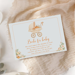 Sweet Fall Pumpkin Baby Shower Enclosure Card