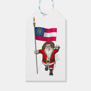 Sweet Father Christmas Visiting Georgia Gift Tags