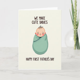 Sweet Fathers Day Baby Art Card