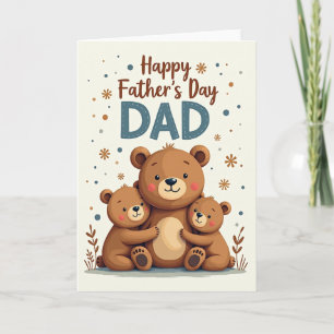 Sweet Fathers Day Bear Hug Card