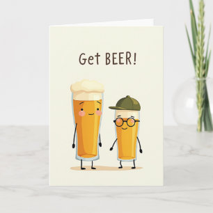 Sweet Fathers Day Beer Glasses Card