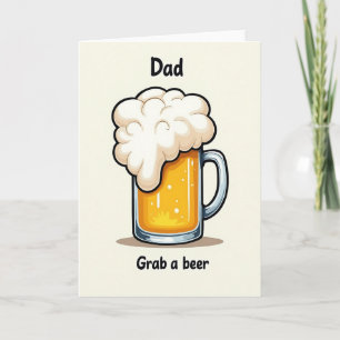 Sweet Fathers Day Beer Mug Card