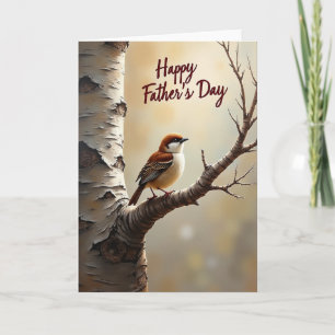 Sweet Fathers Day Bird Branch Card
