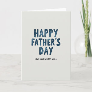 Sweet Fathers Day Blue Art Card