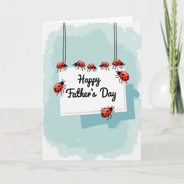 Sweet Fathers Day Bugs Card (Front)