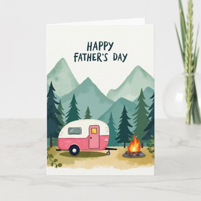 Sweet Fathers Day Camper Card (Front)