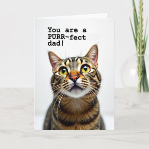 Sweet Fathers Day Cat Look Card