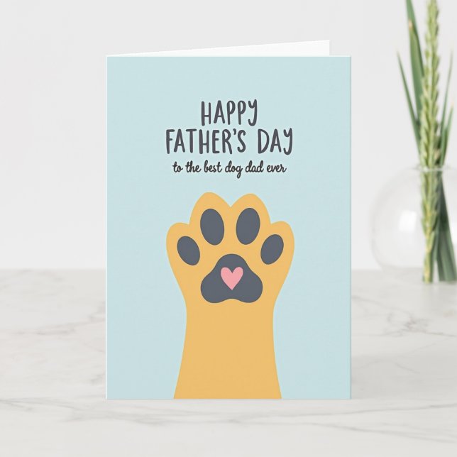 Sweet Fathers Day Dog Dad Card (Front)