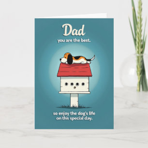 Sweet Fathers Day Dog House Card