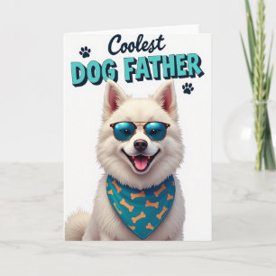 Sweet Fathers Day Dog Illustration Card