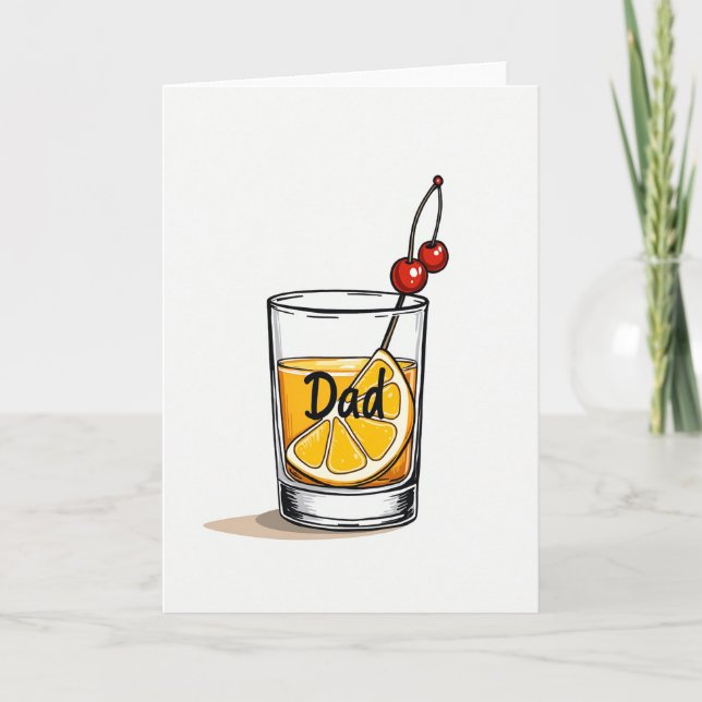 Sweet Fathers Day Drink Card (Front)