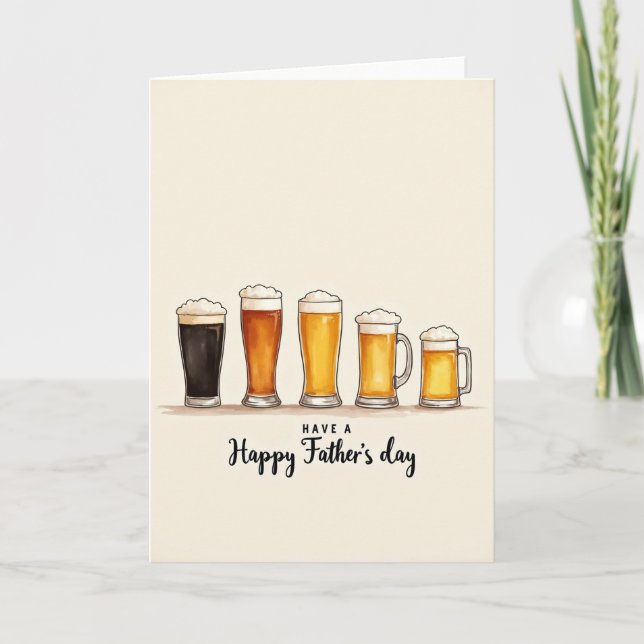 Sweet Fathers Day Drinks Card (Front)