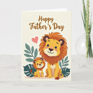 Sweet Fathers Day Feline Art Card