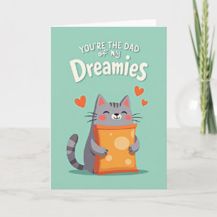 Sweet Fathers Day Feline Hug Card