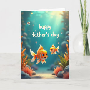 Sweet Fathers Day Fish Art Card