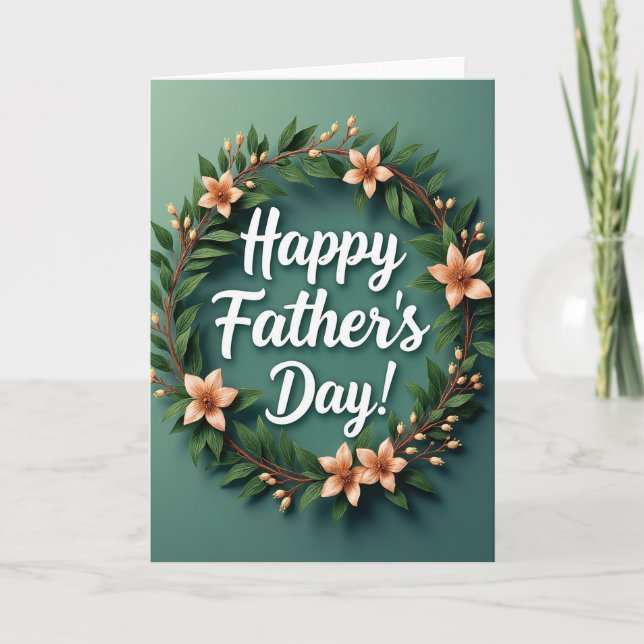 Sweet Fathers Day Floral Card (Front)
