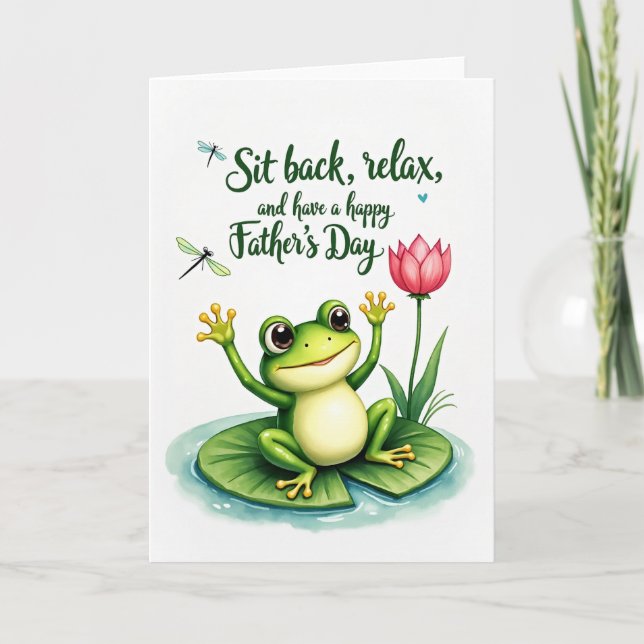 Sweet Fathers Day Frog Card (Front)