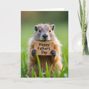 Sweet Fathers Day Furry Friend Card