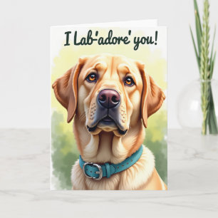 Sweet Fathers Day Golden Fur Card