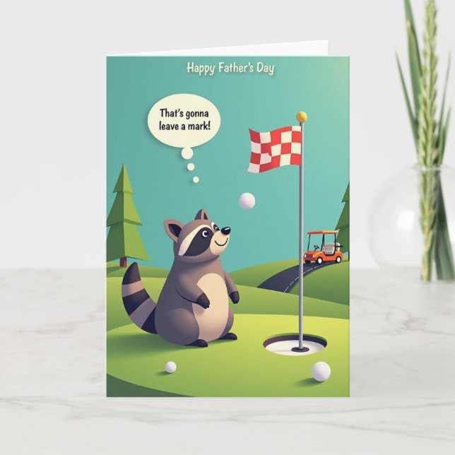 Sweet Fathers Day Golf Course Card (Front)