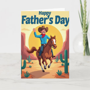 Sweet Fathers Day Horse Riding Card