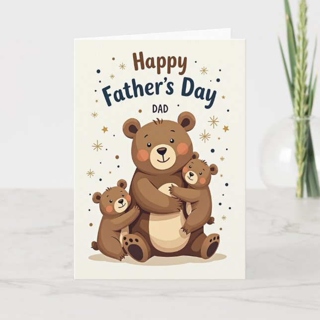 Sweet Fathers Day Hugs Card (Front)