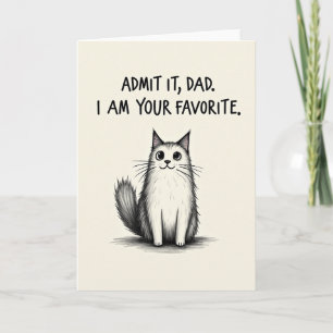 Sweet Fathers Day Kitten Card