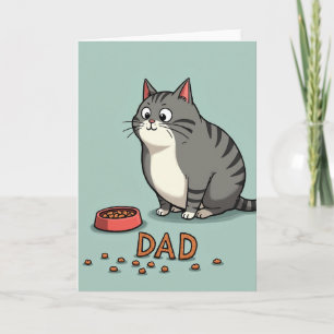 Sweet Fathers Day Kitty Cat Card