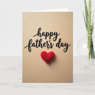 Sweet Fathers Day Knitted Heart Card