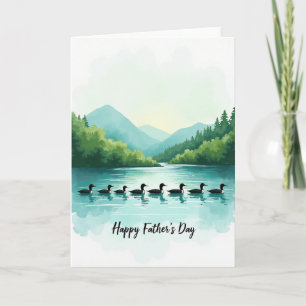 Sweet Fathers Day Lake Bird Card