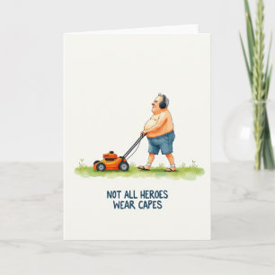 Sweet Fathers Day Mower Man Card