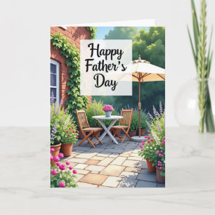 Sweet Fathers Day Patio Scene Card