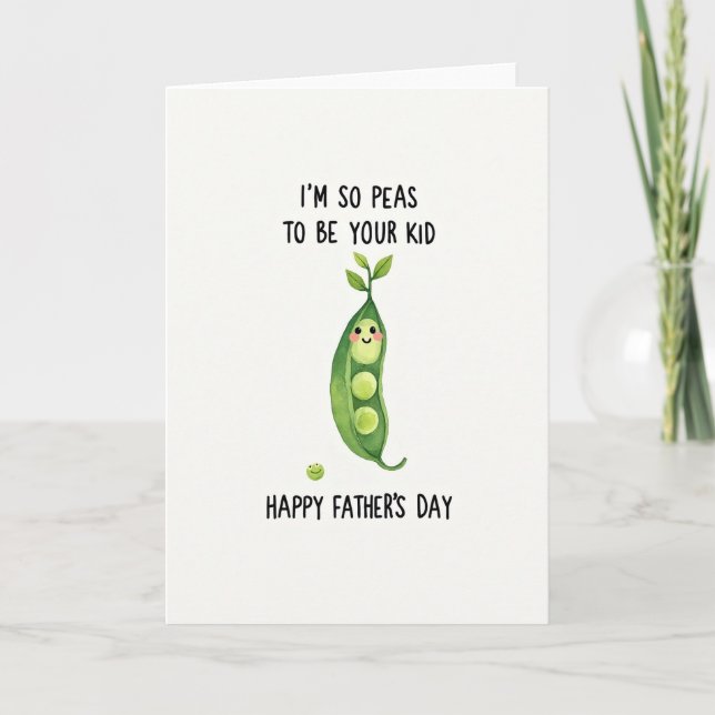 Sweet Fathers Day Pea Pod Card (Front)