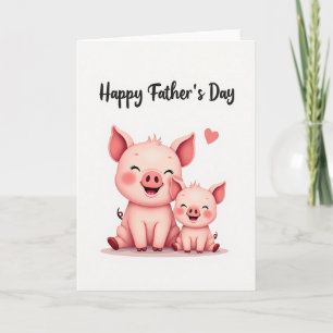 Sweet Fathers Day Piglets Card
