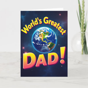 Sweet Fathers Day Planet Card