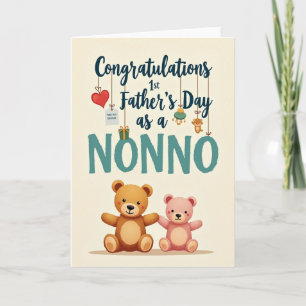 Sweet Fathers Day Plush Toy Card
